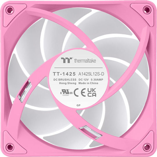 Thermaltake CT140 EX Case Fan with ARGB Lighting and Connection 3-Pin / 4-Pin PWM 3pcs Pink