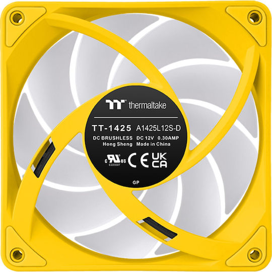 Thermaltake CT140 EX Case Fan with ARGB Lighting and Connection 3-Pin / 4-Pin PWM 3pcs Bumblebee