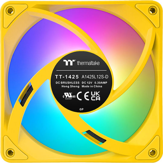 Thermaltake CT140 EX Case Fan with ARGB Lighting and Connection 3-Pin / 4-Pin PWM 3pcs Bumblebee