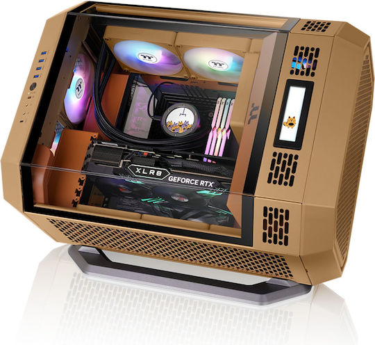 Thermaltake CT120 EX Umkehrklinge Gehäuselüfter (2000rpm / 65,82cfm) mit ARGB Beleuchtung 3er Pack Gravel Sand