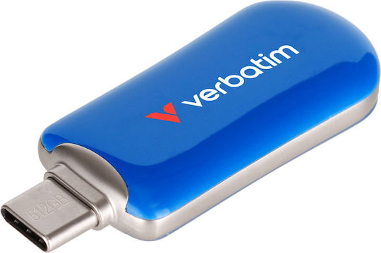 Verbatim 512GB USB 2.0 Stick με σύνδεση USB-C Μπλε