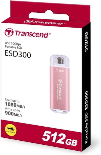 Transcend Esd300p 500GB USB 2.0 SSD Stick Ροζ