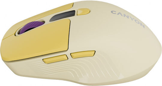 Canyon MW-26 LCD Silent Dual Mode Wireless Mouse Galben