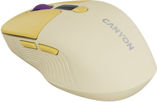 Canyon MW-26 LCD Silent Dual Mode Wireless Mouse Galben