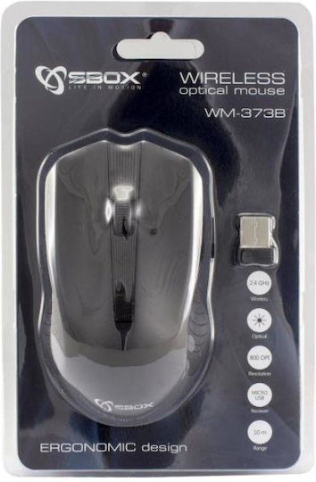 Sbox WM-373 Безжичен Ергономичен Мишка Черен