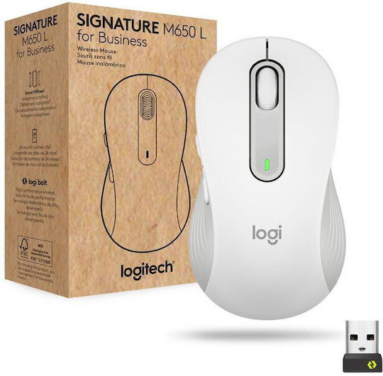 Logitech Μ650 Ασύρματο Ποντίκι Off-White