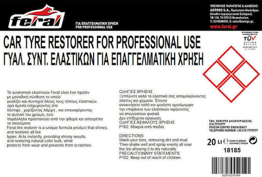 Feral Lustruire Conservant Anvelope Lichid Lustruire pentru Elastici Auto 20lt