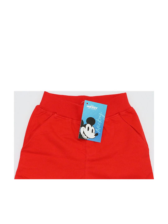 Disney Mickey Mouse Παιδική Βερμούδα Αγόρια Fkc39271 Red Κόκκινο