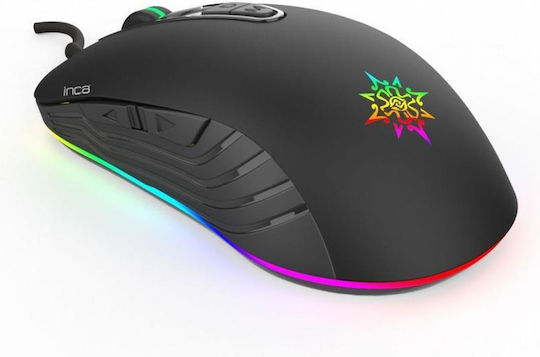 Inca IMG-348 RGB Gaming Gaming Maus 3200 DPI Schwarz