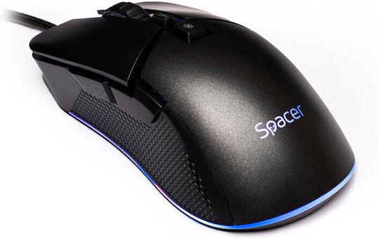 Spacer SPGM-PULSAR-PRO RGB Gaming Gaming Maus 8000 DPI Schwarz