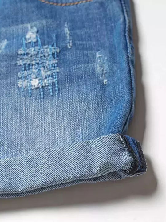 Kinder Shorts New College Mädchen Casual 2 Denim