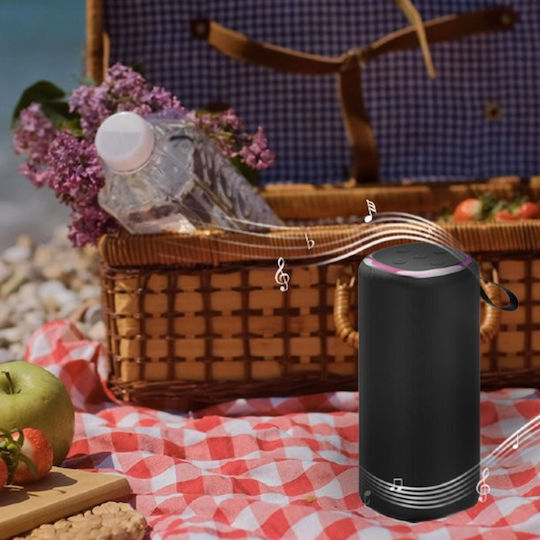 Gembird Bluetooth Speaker 10W with Radio and Battery Life up to 4 hours Black SPK-BT-LED-08L