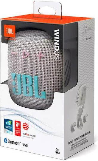JBL Wind 3S Waterproof Bluetooth Speaker 5W with Battery Life up to 5 hours Gray