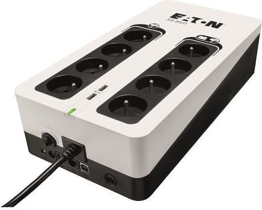 Eaton 3S Gen2 3S850F UPS Off-Line 850VA 510W με 8 IEC Πρίζες