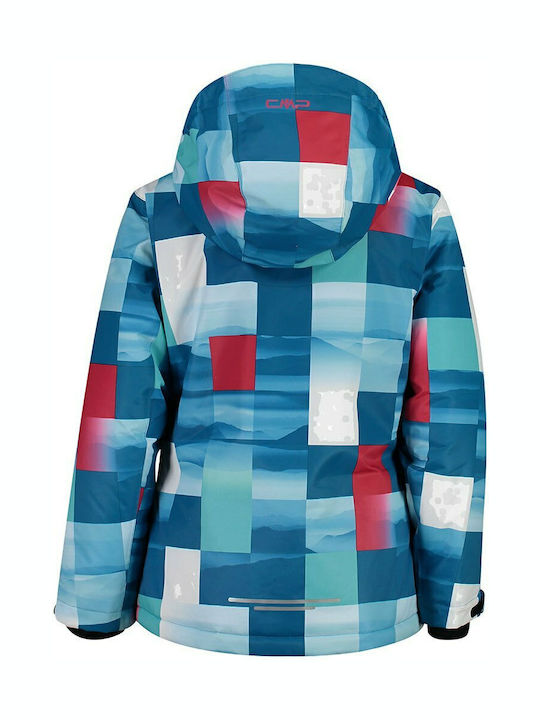 CMP Waterproof Kids' Sports Jacket Short with Hood Lake/Begonia