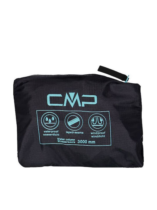 CMP Waterproof Kids' Casual Jacket Short Windproof with Hood Antracite/Acqua.