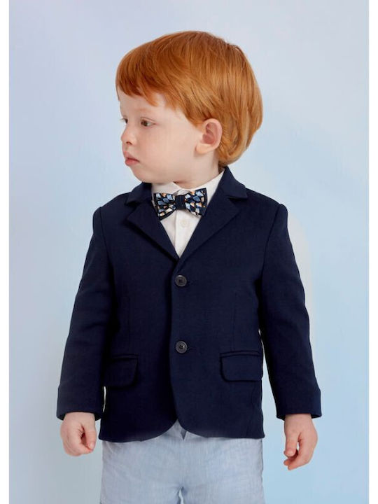 Abel & Lula Kids' Blazer Short with Hood Blue