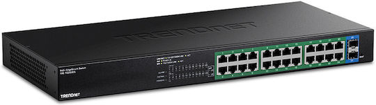 Trendnet TPE-TG262ES Managed L2 PoE+ Switch με 24 Θύρες Gigabit (1Gbps) Ethernet και 2 SFP Θύρες