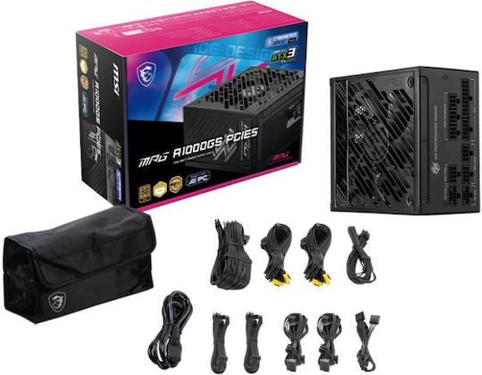 MSI MPG A1250GS PCIE5 1250W Μαύρο Τροφοδοτικό Υπολογιστή Full Modular 80 Plus Gold
