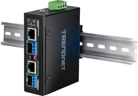Converter Trendnet 2-port Industrial Sfp To Gigabit Poe++ Media Conv