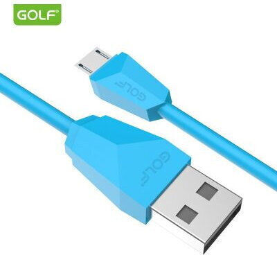 Golf Diamond USB 2.0 to micro USB Cable Μπλε 1m (GC-27M-BL)