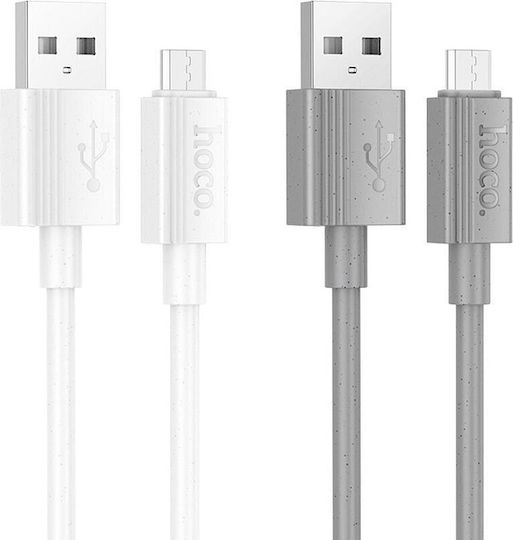 Hoco Regulat USB 2.0 spre micro USB Cablu Alb 1m 1buc