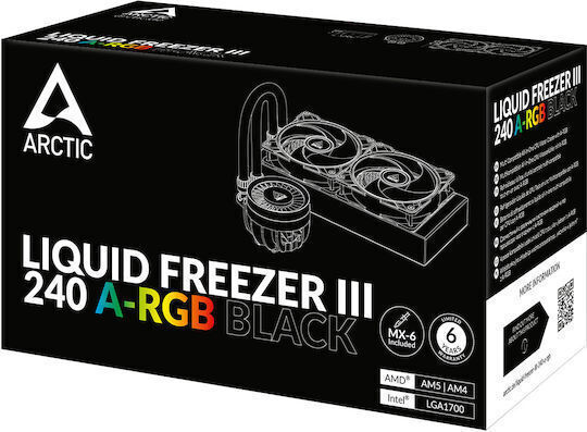 Arctic Freezer III Pro 240 AIO CPU Water Cooling with 2 120mm Fans and ARGB Lighting