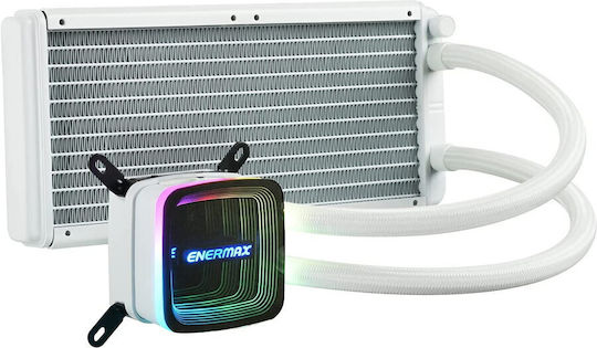 Enermax Aquafusion ADV Υδρόψυξη AIO CPU με 2 Ανεμιστήρες 120mm και RGB Φωτισμό Λευκή