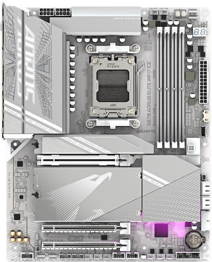 Gigabyte AORUS ELITE WIFI7 ICE Motherboard ATX with AMD AM5 Socket