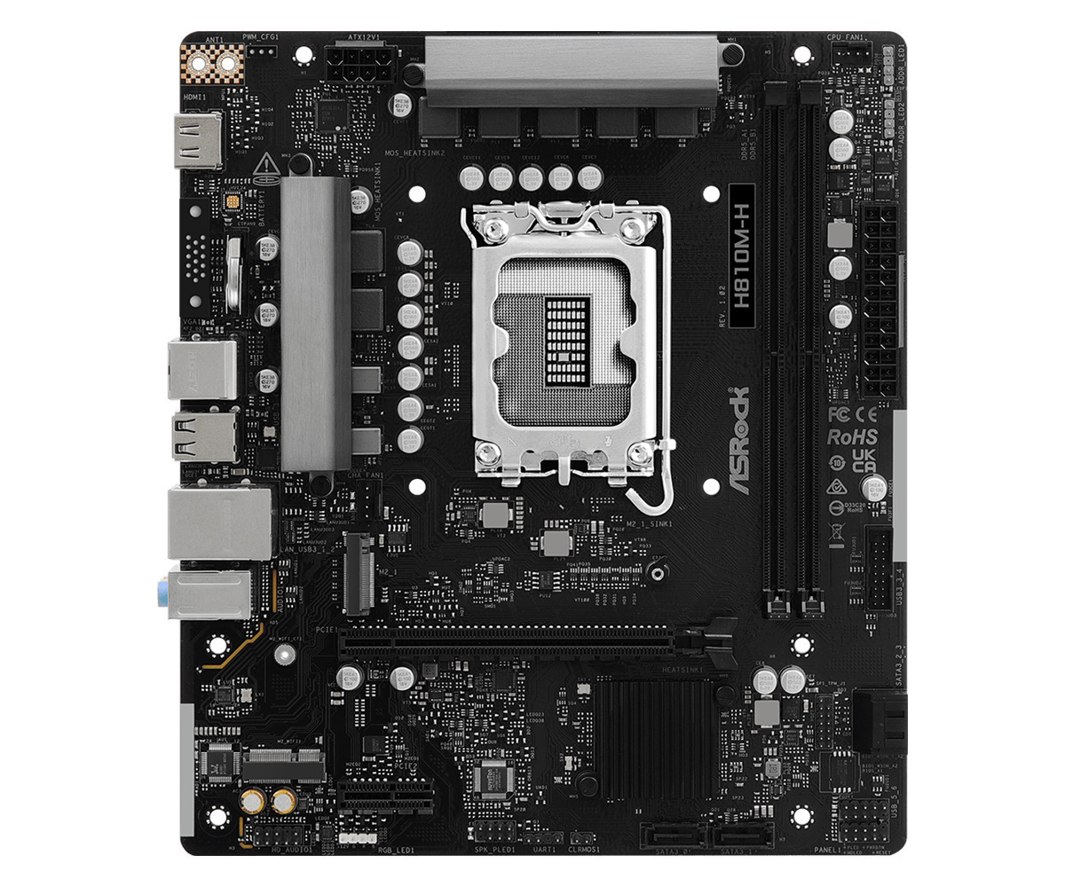 ASRock H810M-H Motherboard Micro ATX με Intel 1851 Socket (90-MXBSZ0-A0UAYZ)
