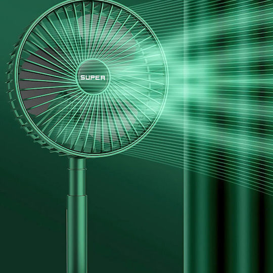 Electric / USB Office/Home Folding Fan Green Portable KLN-288070