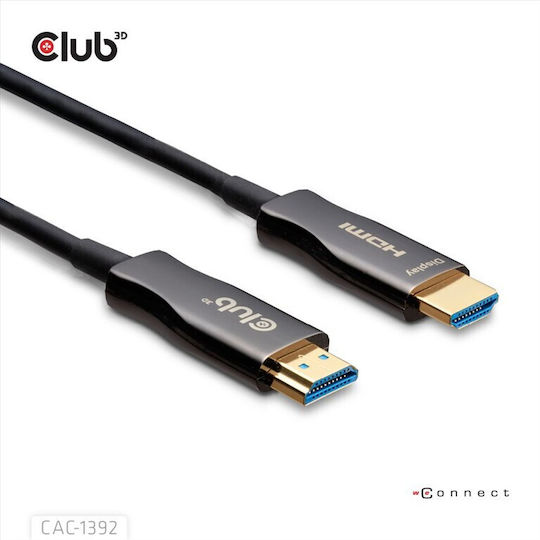 Club3D HDMI 2.1 Ultra High Speed 48Gbps 4K 120Hz HDR VRR Cable HDMI male - HDMI male 30m Μαύρο