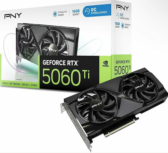 PNY GeForce RTX 5060 Ti 16GB GDDR7 Dual Fan OC Placă Grafică PNY GeForce RTX 5060 Ti 16GB GDDR7 Dual Fan OC Placă Grafică