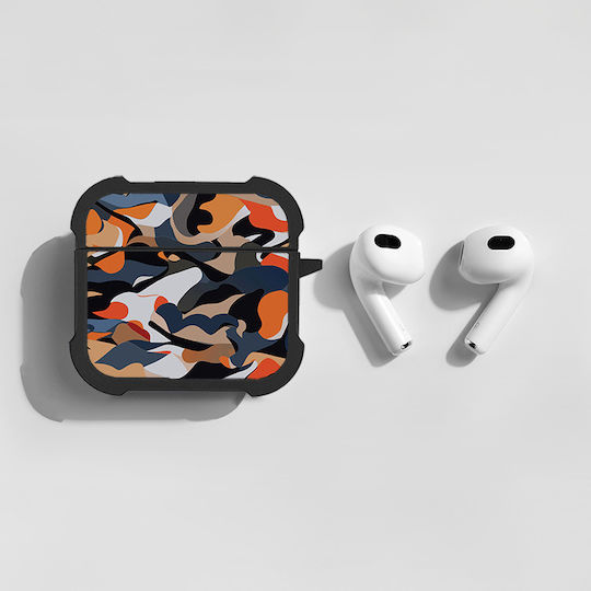Sonique Camouflage Army Series Case Silicone in Orange color for Apple AirPods 4