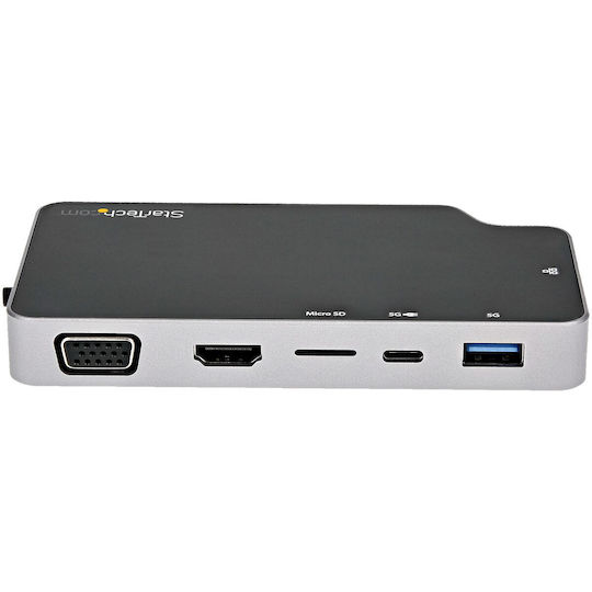 StarTech USB-C Docking Station με HDMI 4K Ethernet Μαύρο (CDP2HVGUASPD)