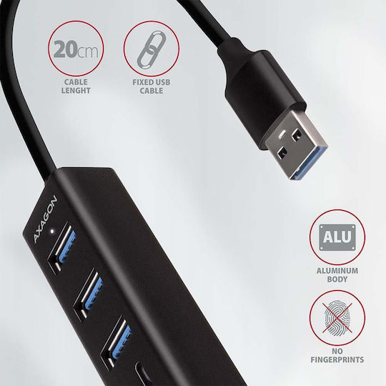 Axagon Hub 10 Porturi USB 3.2 cu Conectare USB-A