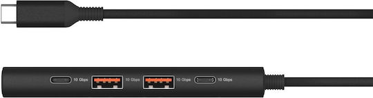 Icy Box USB Hub 4 Ports USB 3.2 with USB-A Connection