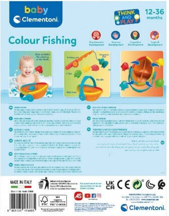 Baby Clementoni Βρεφικό Παιχνίδι Colour Fishing για 12+ Μηνών