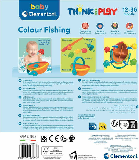 Baby Clementoni Βρεφικό Παιχνίδι Colour Fishing για 12+ Μηνών
