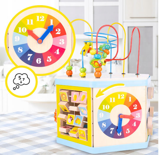 Activity Cube made of Wood for 36++ Months