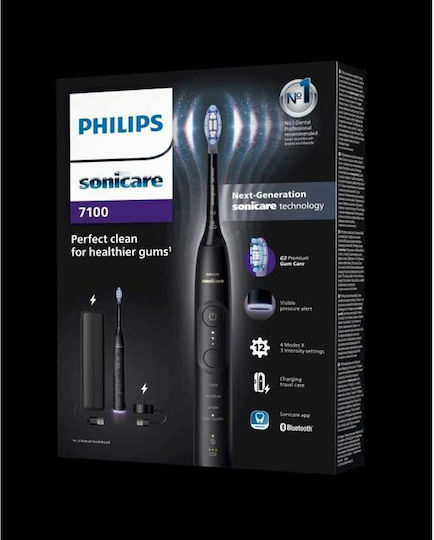Philips Sonicare 7100 Ηλεκτρική Οδοντόβουρτσα με Αισθητήρα Πίεσης Μαύρη