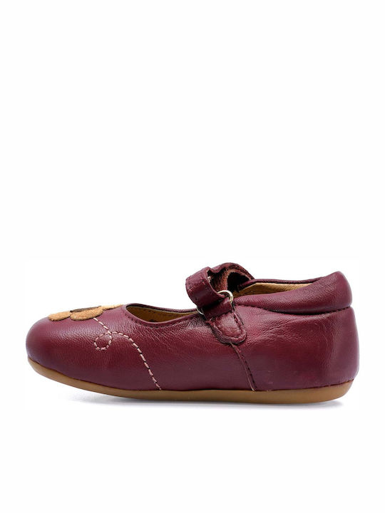 Papistas Kids Ballerinas Girl Burgundy Leather