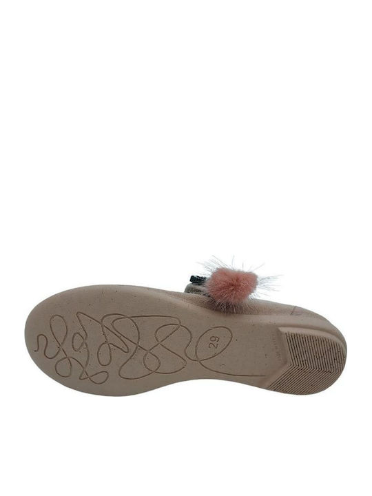 Kids Ballerinas with Hoop & Loop Closure Pink
