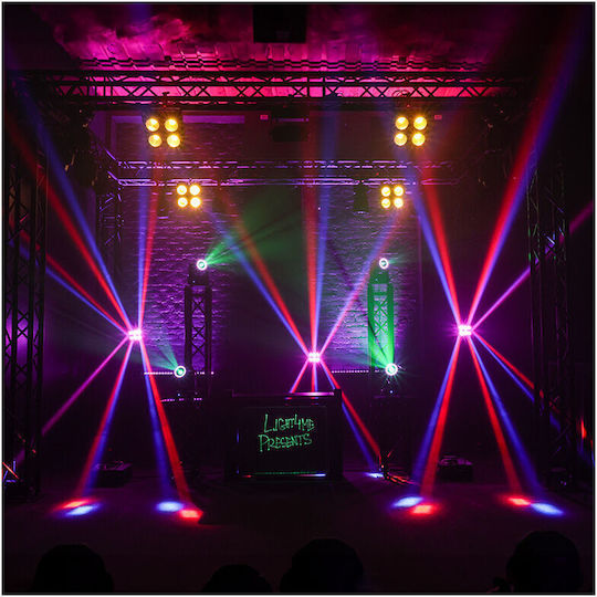 Light4me Bewegtes Licht Träger LED Spider Head RGBW / Rot