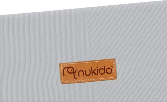 Nukido Pliabil Pat Rails din Metal în Culoare Gri 120x44x41εκ. 1buc