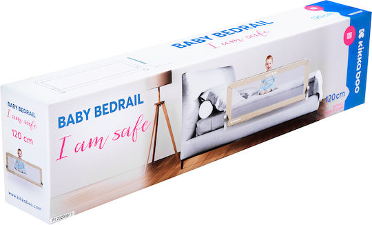 Kikka Boo I am Safe Bed Rail Guard made of Fabric in Gray Color 120x42cm 1pcs