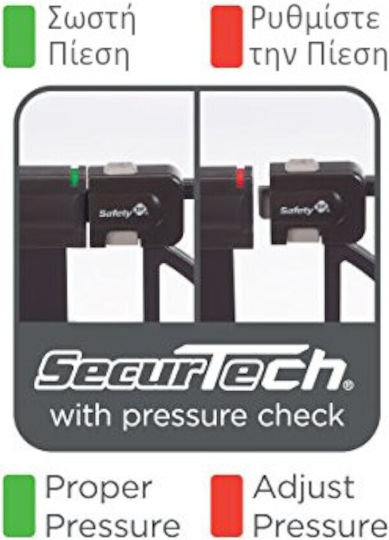 Safety 1st Блиндирана врата Лесен монтаж в Черен Цвят 16x16x16εκ. 1бр