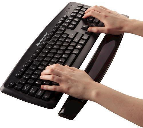 Fellowes Crystal Gel Keyboard Wrist Rest Black