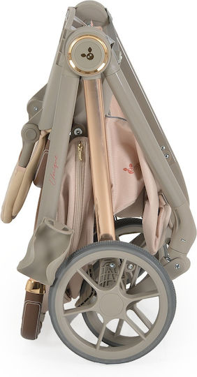 Cangaroo Unique Adjustable 3 in 1 Baby Stroller Suitable for Newborn Macadamia Beige