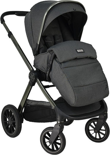 Bebe Stars Onyx 3 in 1 Baby Stroller Suitable for Newborn Gray